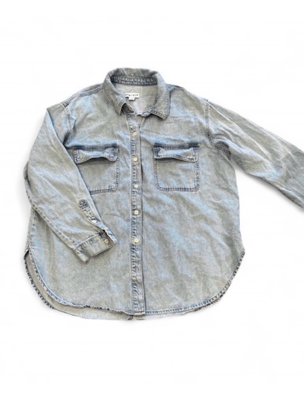 Women’s Long Sleeve Denim Button Down Shirt
